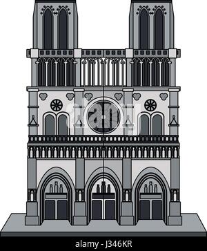 Farbe Bild Cartoon Architektur antiker Tempel zu bauen Stock Vektor