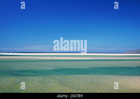 Sand bar Plettenberg Bay Garden Route in Südafrika Stockfoto