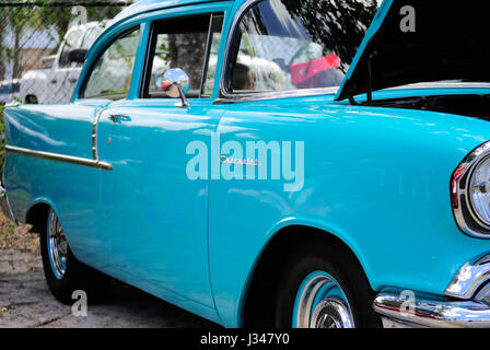 Klassische 1956 Chevrolet Bel Air in blau Stockfoto