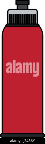 Farbe Bild Sportflasche für Flüssigkeiten Stock Vektor