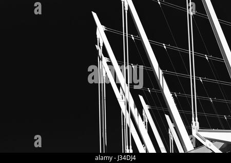 Die Infrastruktur der das Dachsystem auf BC Place Arena in Vancouver, British Columbia, Kanada. Stockfoto