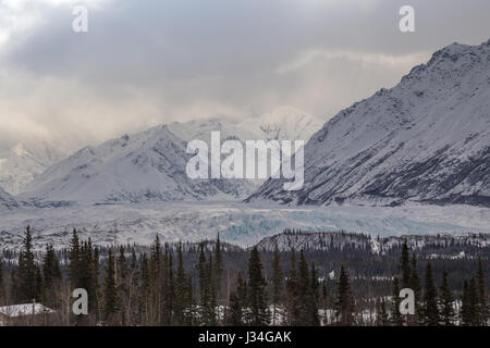 Die Matanuska Gletscher, nordöstlich von Anchorage auf der Glenn Highway, Alaska, USA Stockfoto