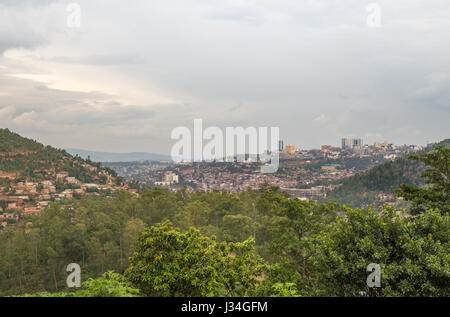 Mit Blick auf die Stadt KIgali in Ruanda, Afrika Stockfoto