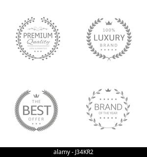 Lorbeer-Kranz-Symbole Stock Vektor
