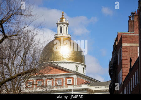 New State House, Statehouse, historischen Stadtteil Beacon Hill, Boston, Massachusetts, Vereinigte Staaten, USA, Stockfoto