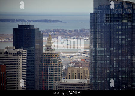 Büros Rahmen Logan International Flughafen Boston, Massachusetts, Vereinigte Staaten, USA, Stockfoto