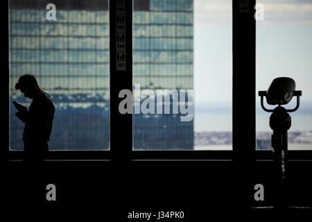 Boston-Blick vom Prudential Tower, Skywalk Observatory Massachusetts, Vereinigte Staaten, USA, Stockfoto