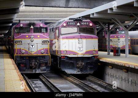 Boston North Station wichtiger Verkehrsknotenpunkt Massachusetts, Vereinigte Staaten, USA, Stockfoto