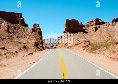 "Quebrada de Las Conchas" Felsformationen - Salta - Argentinien Stockfoto