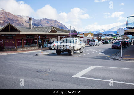 WANAKA Stadt NEW ZEALAND-SEPTEMBER 5:wanaka ist ein Ski und Sommer Kurort, s Ziel in der Region Otago Neuseeland Südinsel unterwegs Stockfoto