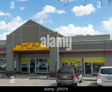 Ein Ingwer Rindfleisch Express Restaurant in Calgary, Alberta, Kanada Stockfoto