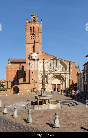 Die Kathedrale Saint-Étienne in der französischen Stadt Toulouse, Frankreich, Europa Stockfoto