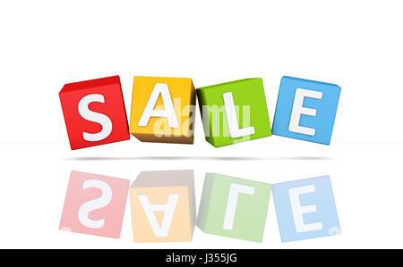 Verkauf-Vorlage - 3D-Rendering Bild Stockfoto