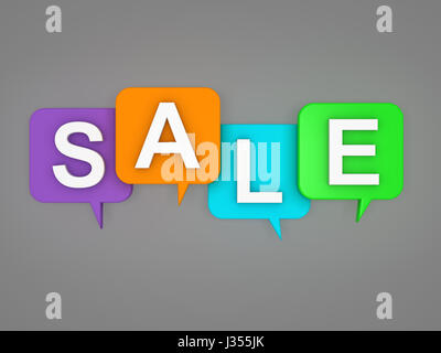 Verkauf-Vorlage - 3D-Rendering Bild Stockfoto