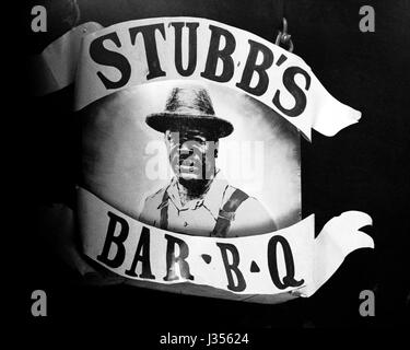 Ein Zeichen für Stubbs Bbq Restaurant in Austin, TX USA Stockfoto