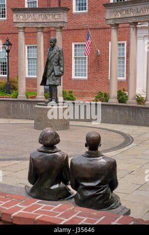 Denkmal des US Supreme Court Justice Thurgood Marshall Stockfoto