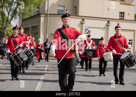 Dorset Jugend Marching Band. Eines der Bürgermeister von Wimborne Wohltätigkeitsorganisationen. Stockfoto