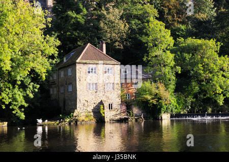 Die alte Fulling Mühle am Ufer des Flusses Wear, Durham City, North Of England, UK Stockfoto