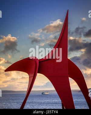 Die Olympic Sculpture Park, betrieben durch das Seattle Art Museum ist ein Park, frei und offen für die Öffentlichkeit, in Seattle, Washington, die geöffnet Stockfoto