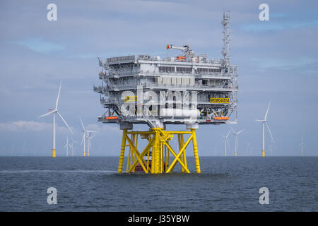 Offshore-Windpark Walney Erweiterung Stockfoto