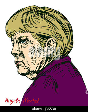 Angela Dorothea Merkel Kanzler von Deutschland, Führer der Christlich Demokratischen Union (CDU) Stockfoto