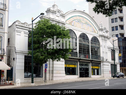 Lissabon, Portugal, Autohaus und Garage, erbaut im Jugendstil 1907-8, Architekt, Guilherme Francisco Baracho, Stockfoto