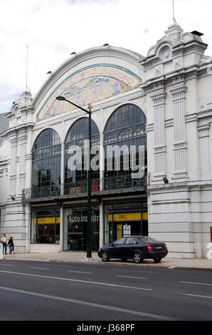 Lissabon, Portugal, Autohaus und Garage, erbaut im Jugendstil 1907-8, Architekt, Guilherme Francisco Baracho, Stockfoto