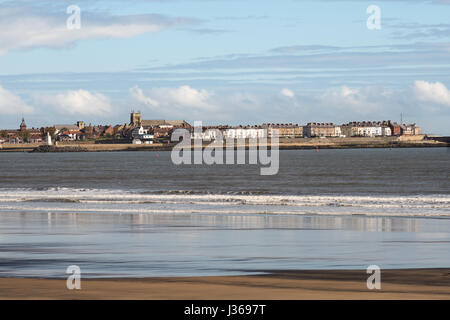 Hartlepool-Landzunge, gesehen in Hartlepool Bucht, Nord-Ost-England, UK Stockfoto