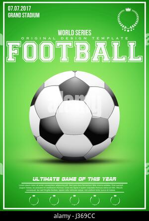 Sportliche Plakat des Fußballs Stock Vektor
