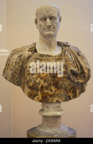 Vespasian (9-79 n. Chr.). Römischer Kaiser. Flavian Dynastie. Büste. 80 N. CHR. Galerie der Kaiser. Nationales Archäologisches Museum. Neapel. Italien. Stockfoto