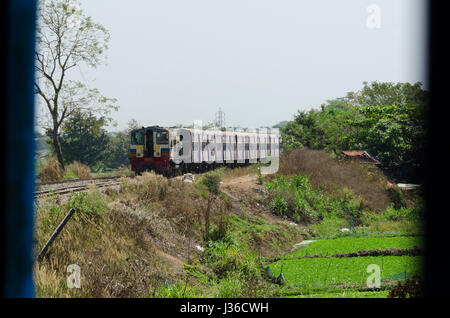 S-Bahn, Yangon kreisförmigen Bahn, Yangon, Myanmar, Stockfoto