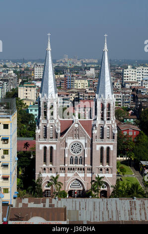 Heiliges Marys Kathedrale, Yangon, Myanmar Stockfoto