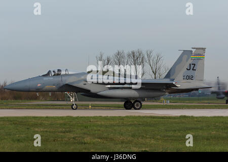 USAF F-15 Eagle während der Frisian Flag Übung Stockfoto