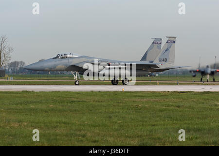 USAF F-15 Eagle während der Frisian Flag Übung Stockfoto