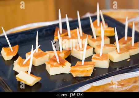 köstliche Artesanal Käsekuchen. Ibores Käse in der Extremadura, Spanien Stockfoto