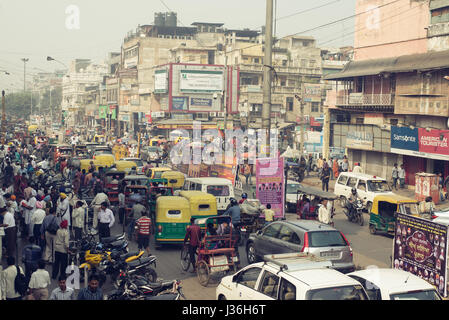 Verkehr in Delhi, Indien Stockfoto