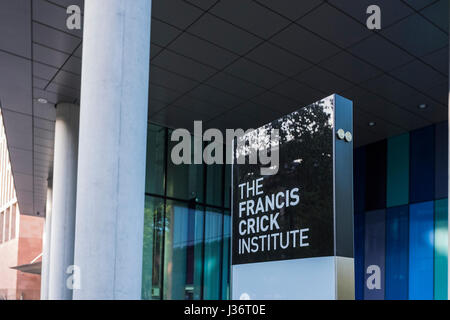 Francis Crick Institut ist ein Gebäude neben dem Bahnhof St. Pancras International Bahnhof im Stadtteil Camden, London, England, Vereinigtes Königreich