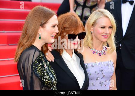 Julianne Moore, Susan Sarandon, Naomi Watts Eröffnungsfeier, roten Teppich 69. Cannes Film Festival 11. Mai 2016 Stockfoto