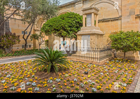 Memoriam In Upper Barrakka Garten, Valletta, Malta Stockfoto