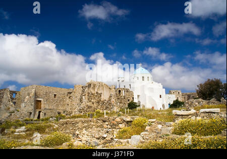 Im Inneren der Burg von Chora, in Astypalaia Insel, Dodekanes, Griechenland. Stockfoto