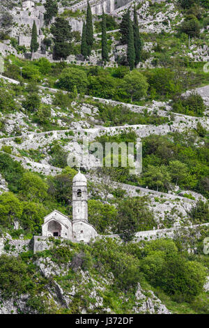 Alte Kirche in Stari Grad, Kotor, Montenegro Stockfoto