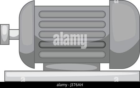 Elektromotor-Symbol Monochrom Stock Vektor