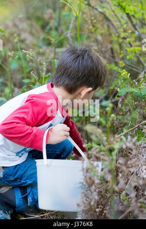 Ostereiersuche im Freien in Oregon Stockfoto