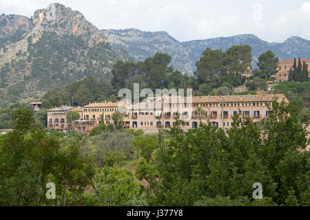 Häuserzeile in Bunyola, Mallorca, Spanien Stockfoto