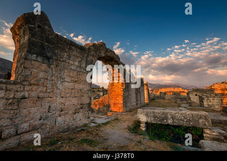 Ruinen des antiken Roman Salona (Solin) in der Nähe von Split, Dalamatiens, Kroatien Stockfoto