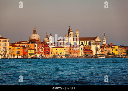 Venedig Skyline und die Kirche Santa Maria del Rosario, Venedig, Italien Stockfoto