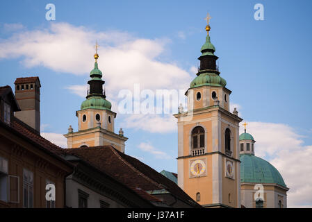 Kathedrale der Hl. Nikolaus in Ljubljana Stockfoto