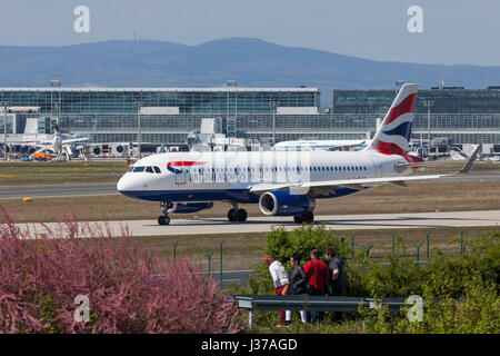 Frankfurt, Deutschland - 30. März 2017: British Airways Airbus A321-231 am Flughafen Frankfurt Stockfoto