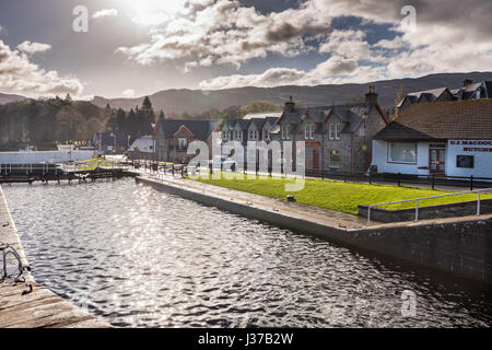 Caledonian Canal Locks in Fort Augustus, Highlands, Schottland, UK. Stockfoto