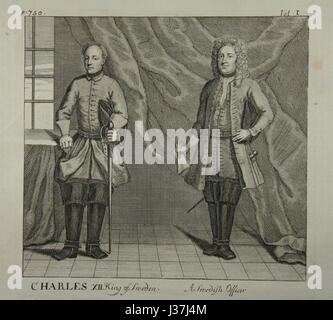 Karl XII. Von Schweden war von 1697 bis 1718 König von Schweden. Bekannt für seine militärische Führung während des Großen Nordischen Krieges, endete seine Herrschaft mit seinem Tod in der Schlacht. Stockfoto